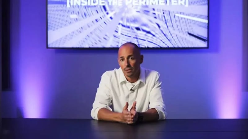 Matt Barnett speaking from the SEVN-X studio about the free Dark Web Risk Report
