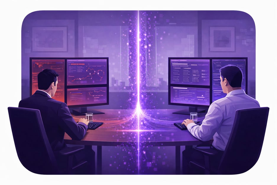 Purple team operators with both red team attack and blue team defense backgrounds