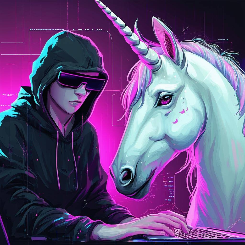 a hacker and a unicorn