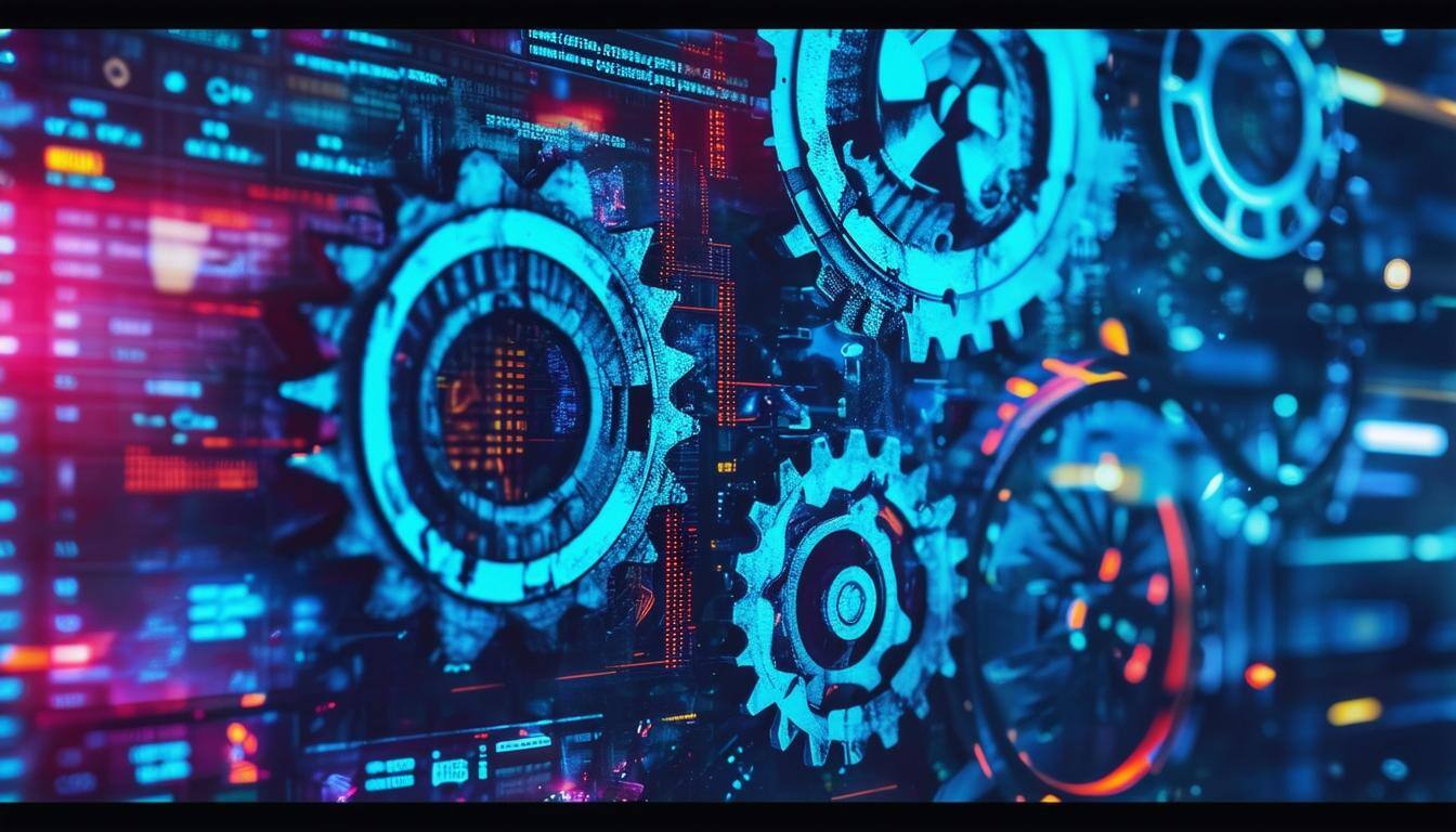 cyberpunk cogs and sprockets on a computer screen-2